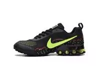 nike shox reax 8 boys off white running black green